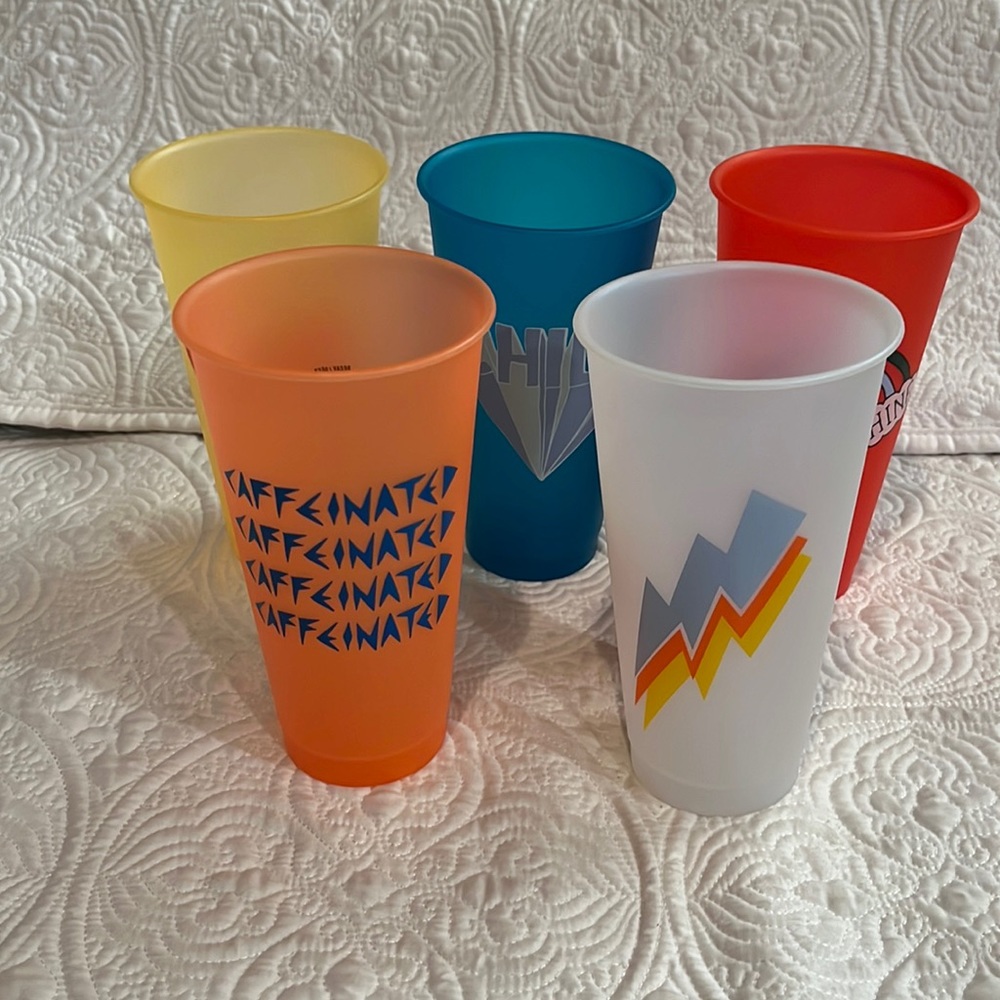 Set of 5 Starbucks tumblers, new
